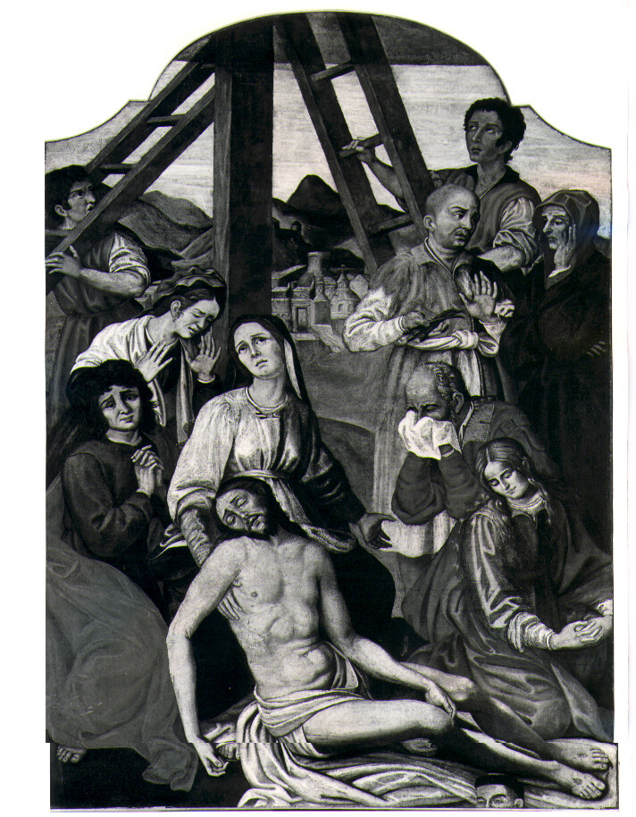 compianto sul Cristo morto (dipinto) - ambito lucano (fine/inizio secc. XVI/ XVII)