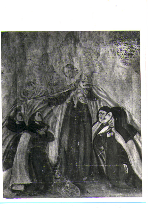 Madonna della Misericordia con Sante e Santi Francescani, Madonna della Misericordia (dipinto) - ambito Italia meridionale (sec. XIX)