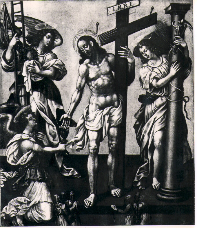 Cristo portacroce e angeli, Cristo (dipinto) di Danona Cristiano (attribuito) (seconda metà sec. XVI)