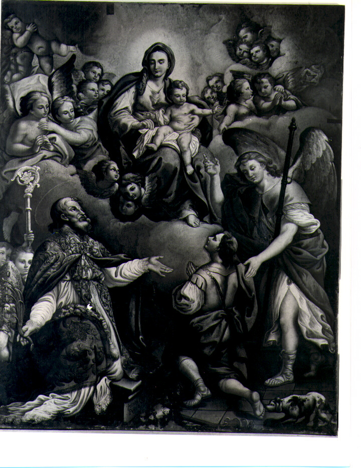 apparizione della Madonna a San Rocco, apparizione della Madonna (dipinto) - ambito napoletano (metà sec. XVII)