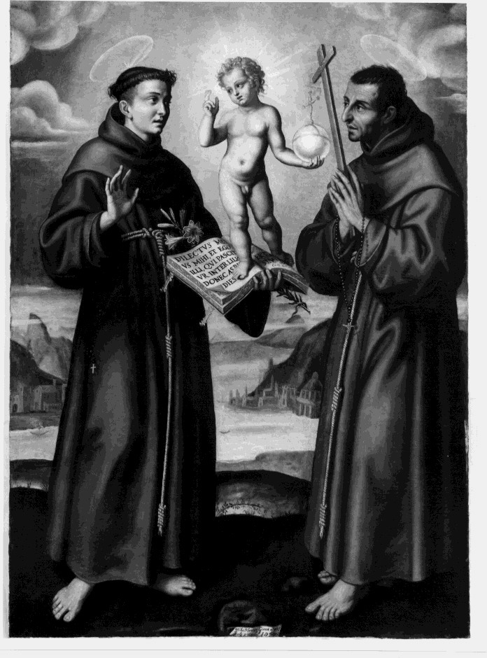Sant'Antonio da Padova e Sant'Antonio Abate, Santi (dipinto) di Guma Filiberto (sec. XVII)