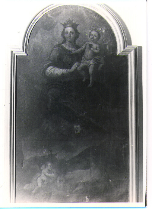 Madonna con personaggi che implorano il suo aiuto (dipinto) - ambito Italia meridionale (seconda metà sec. XVIII)