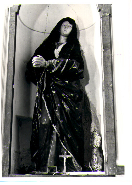 Madonna Addolorata (scultura) - bottega Italia meridionale (fine/inizio secc. XVII/ XVIII)