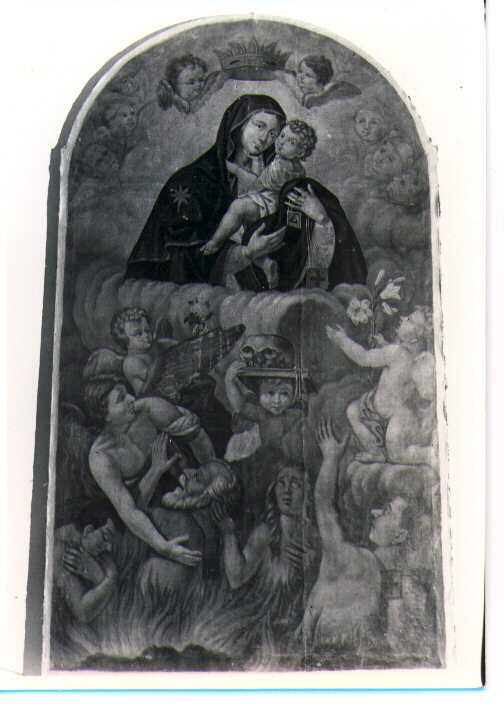 Madonna del Carmelo che intercede per le anime del Purgatorio, Madonna del Carmelo (dipinto) - ambito Italia meridionale (fine/inizio secc. XVIII/ XIX)