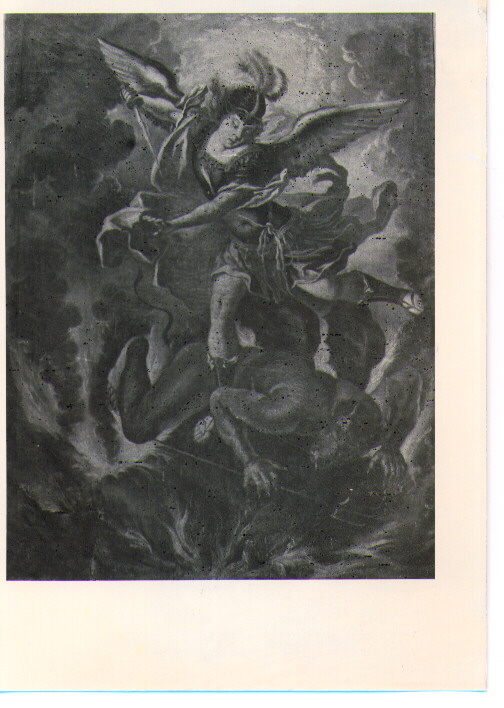 San Michele Arcangelo combatte Satana (dipinto) - ambito Italia meridionale (metà sec. XVIII)