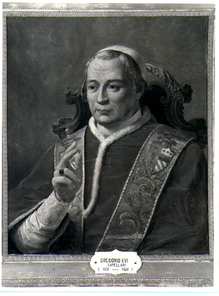 Ritratto di Gregorio XVI, ritratto di ecclesiastico (dipinto) - ambito Italia meridionale (metà sec. XIX)