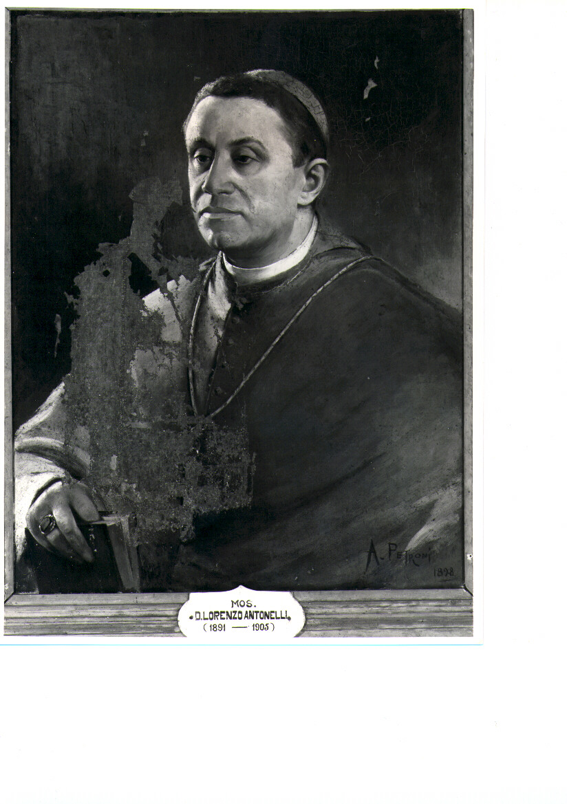Ritratto del Vescovo Lorenzo Antonelli, ritratto di ecclesiastico (dipinto) di Petroni Andrea (sec. XIX)