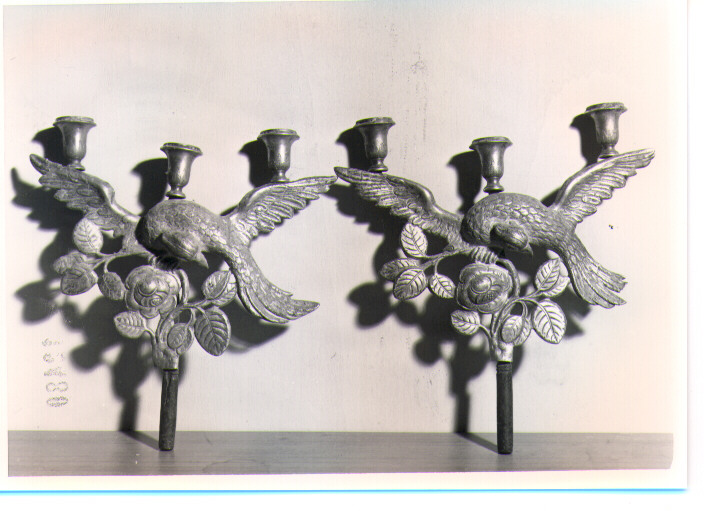 candeliere, serie - bottega napoletana (metà sec. XIX)