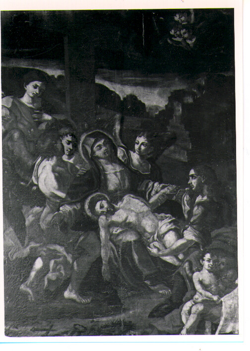 deposizione di Cristo dalla croce (dipinto) - ambito Italia meridionale (sec. XVII)