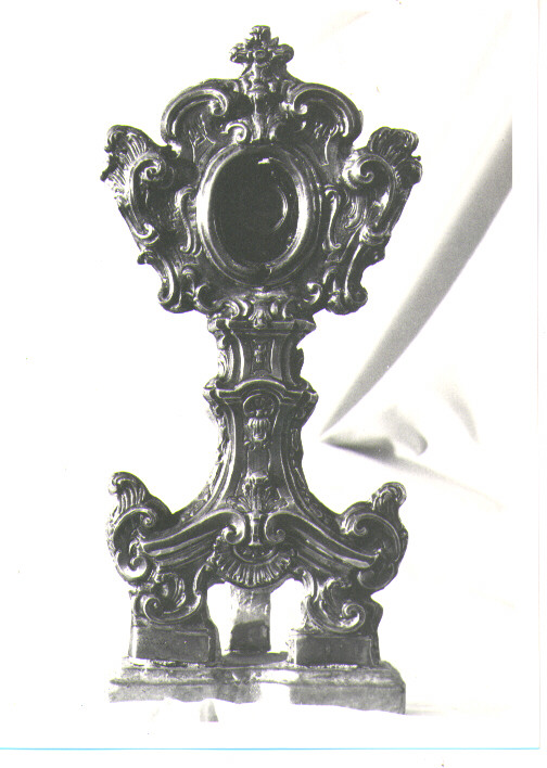reliquiario - a ostensorio - bottega napoletana (fine/inizio secc. XVIII/ XIX)