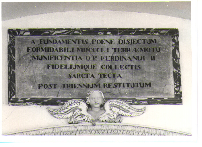 lapide documentaria - bottega Italia meridionale (sec. XIX)