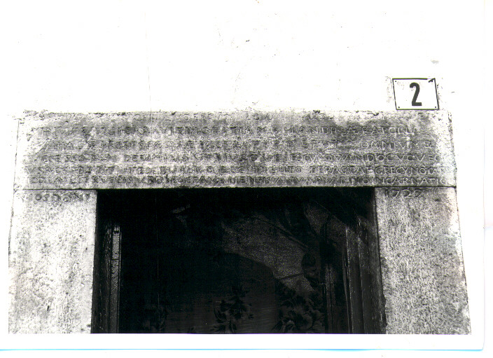 lapide - bottega Italia meridionale (sec. XVIII)