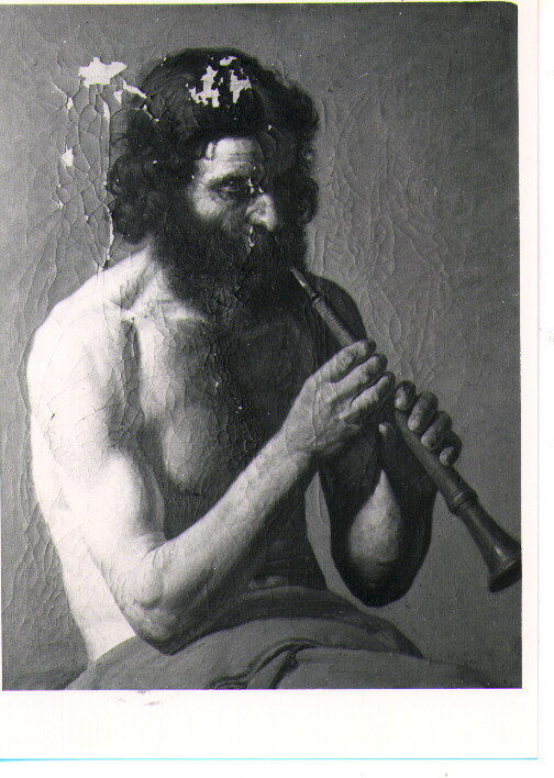 Il pifferaio, ritratto d'uomo (dipinto) di De Chirico Giacomo (seconda metà sec. XIX)