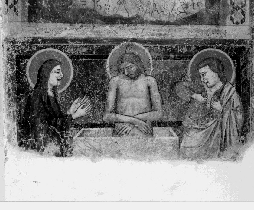 Pietà (dipinto) di Maestro della "Bible Moralisée" (cerchia) (sec. XIV)