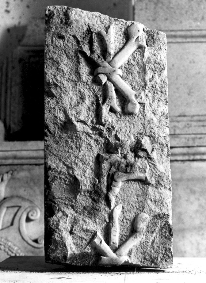 lastra, frammento - bottega Italia meridionale (secc. XVII/ XVIII)