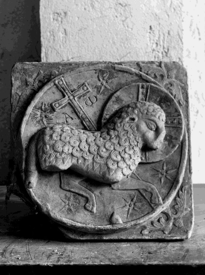 Agnus Dei (formella) - bottega Italia meridionale (sec. XIV)