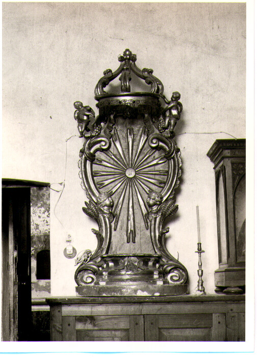 tronetto per esposizione eucaristica - bottega Italia meridionale (seconda metà sec. XVIII)