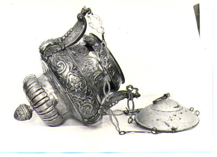 lampada pensile - bottega napoletana (sec. XX)