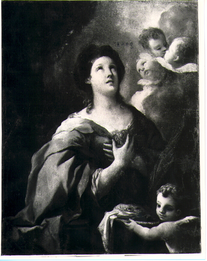 Santa Lucia (dipinto) di Simonelli Giuseppe (attribuito) (fine/inizio secc. XVII/ XVIII)