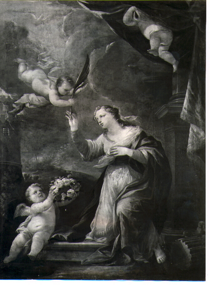 Santa Barbara (dipinto) di Simonelli Giuseppe (attribuito) (fine sec. XVII)