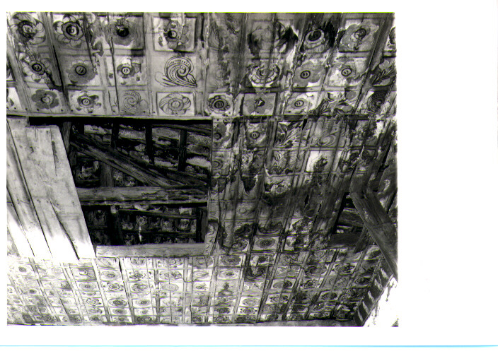 soffitto a cassettoni, frammento - bottega Italia meridionale (sec. XVIII)