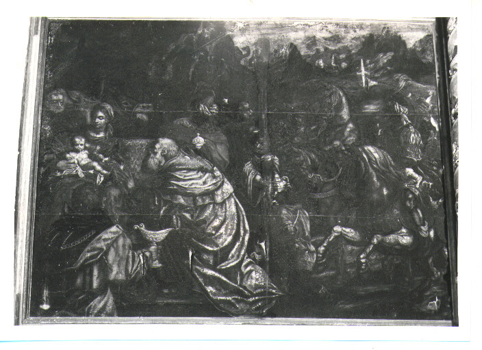 adorazione dei Re Magi (dipinto) di Di Gioia Ludovico F (sec. XVIII)