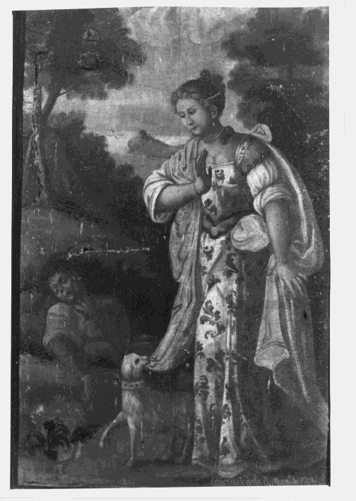 Conversione della beata Margherita da Cortona (dipinto) - ambito lucano (sec. XVIII)