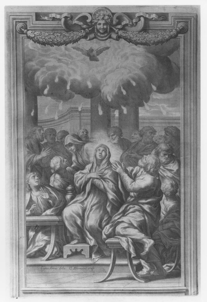 La Pentecoste, Pentecoste (stampa) di Ferri Ciro, Bloemaert Cornelis il Giovane (sec. XVII)