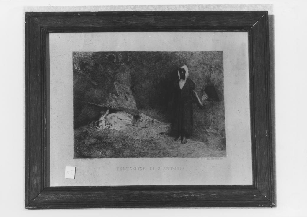Tentazione di Sant'Antonio Abate, Sant'Antonio Abate (stampa) di De Sanctis Giuseppe, Morelli Domenico (seconda metà sec. XIX)