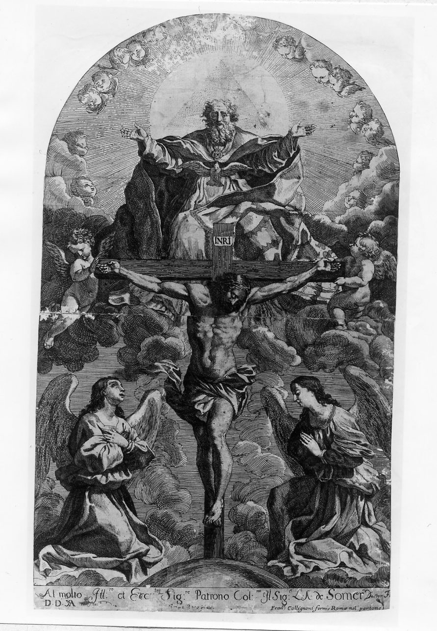 La Trinita' (stampa smarginata) di Van Audenaerde Robert, Reni Guido (sec. XVII)