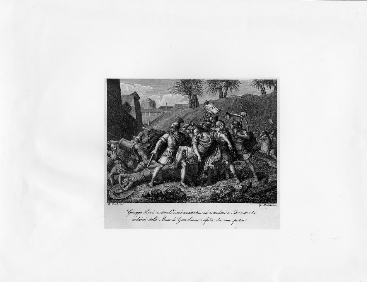 Morte di Giuseppe Flavio (stampa) di Mochetti Giuseppe, Pinelli Bartolomeo (sec. XIX)