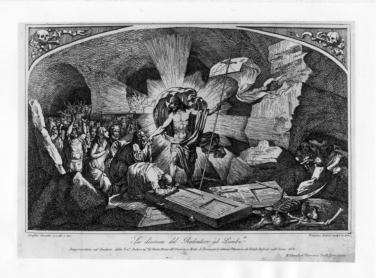 Discesa di Gesu' nel Limbo (stampa) di Cesaretti Serafino (sec. XIX)