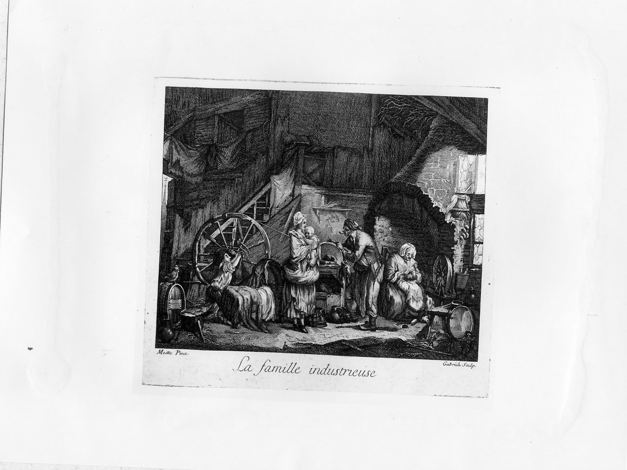 La famiglia dell'arrotino (stampa smarginata) di Gabrieli Amedeo, Moitte Alexandre (sec. XIX)