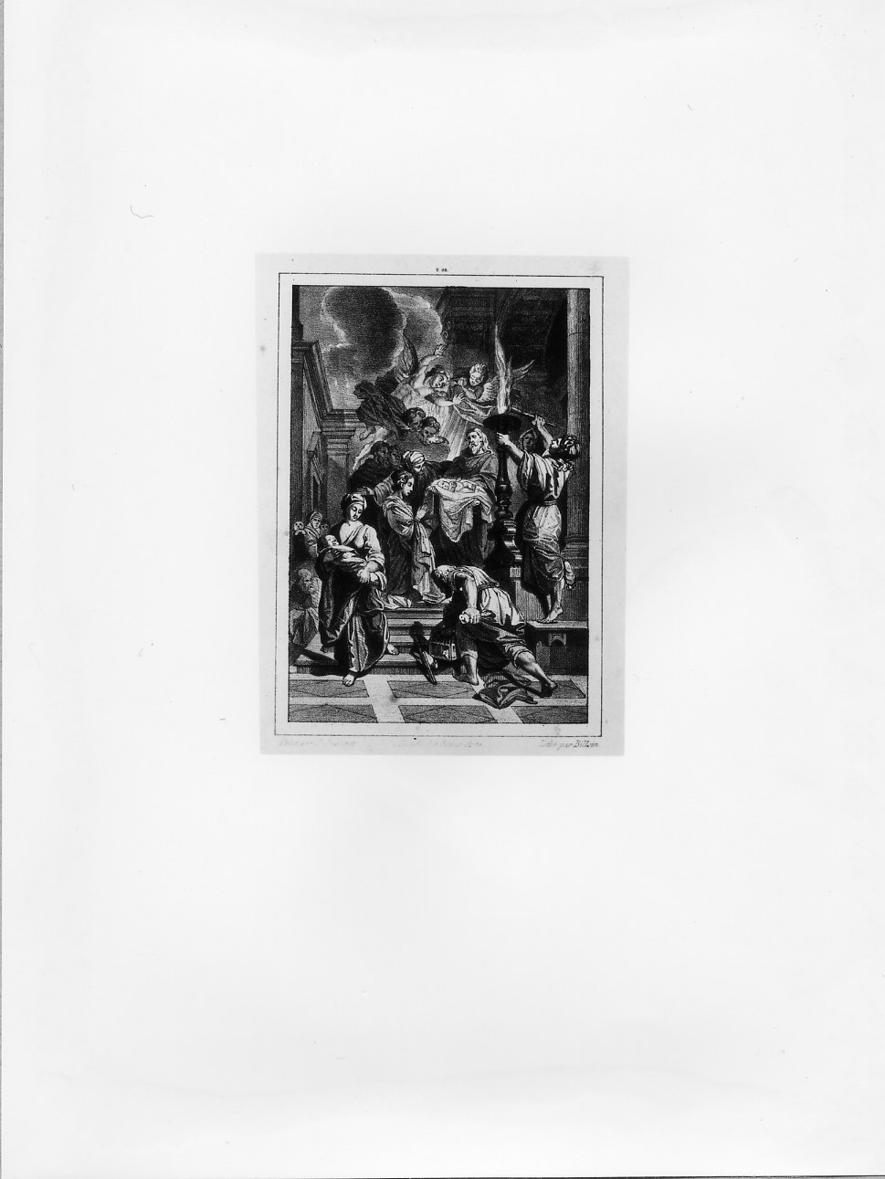 Presentazione di Gesu' al Tempio (stampa) di Billoin Charles, Jouvenet Jean Baptiste (metà sec. XIX)