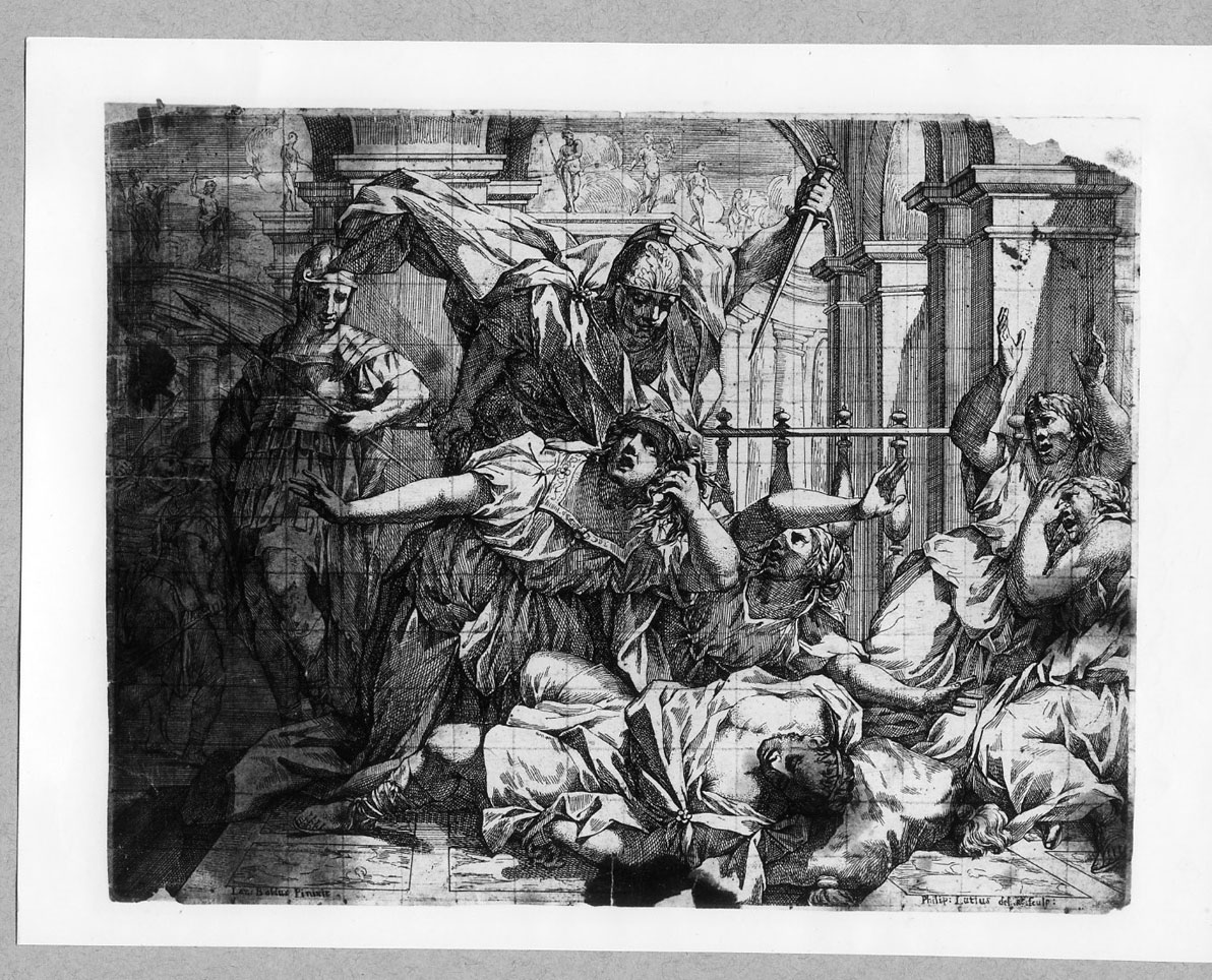 Caligola (stampa smarginata) di Luzzi Filippo, Baldi Lazzaro (fine/inizio secc. XVII/ XVIII)