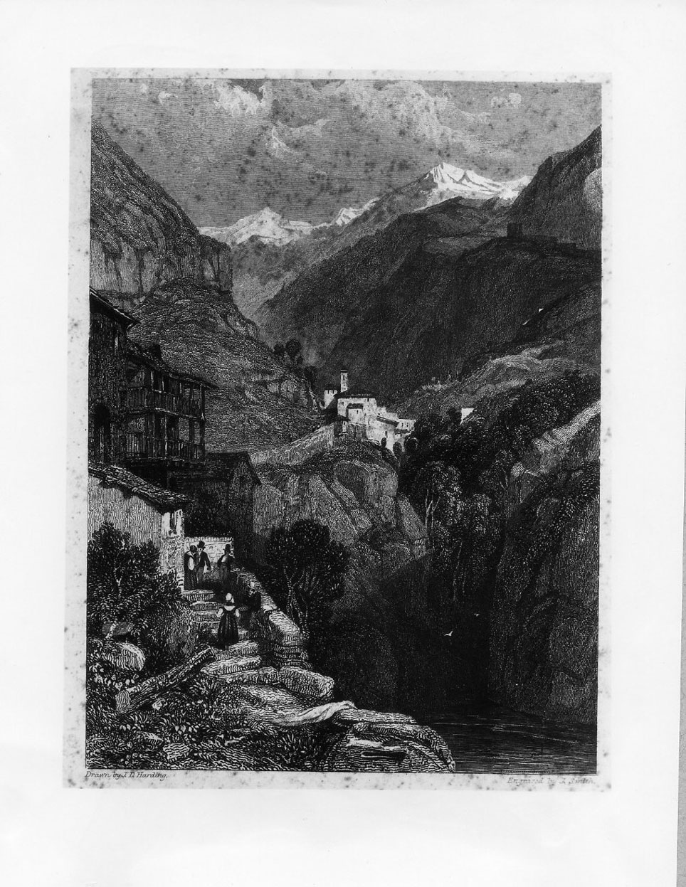 Veduta del forte di Bar (stampa smarginata) di Smith John, Harding James Duffield (sec. XIX)