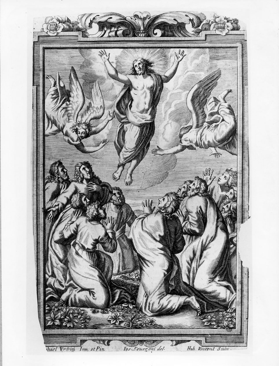 La Trasfigurazione (stampa smarginata) di Vincent Hubert, Sanzio Raffaello, Severoni Giuseppe (sec. XVII)