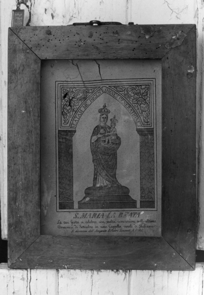 Santa Maria la Beata, Madonna con Bambino (stampa) - ambito italiano (sec. XIX)