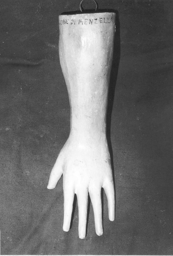 ex voto anatomico, religiosità popolare di nr (Artigiano della cartapesta) (sec. XIX)