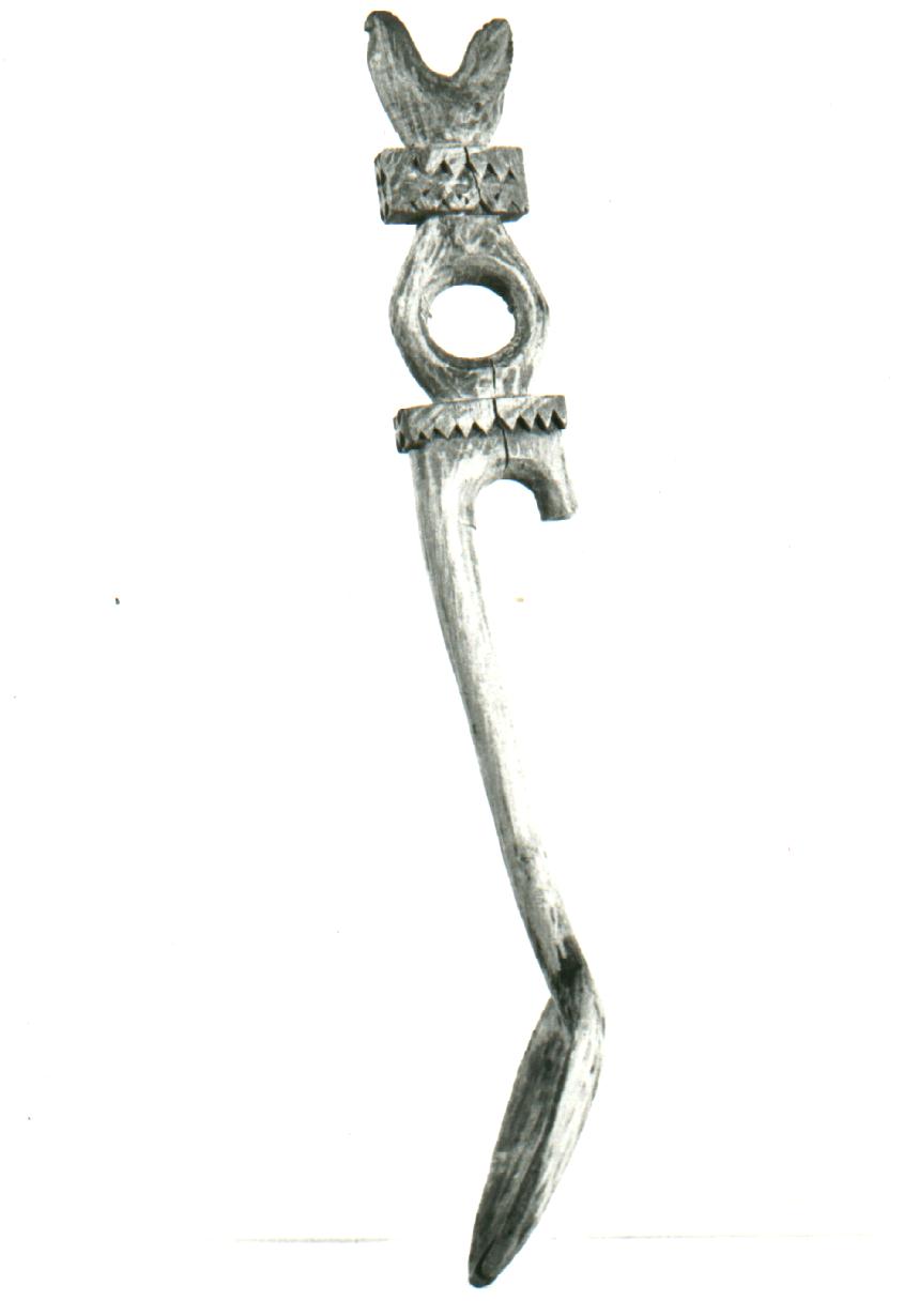 Cucchiaio sormontato da gallo (cucchiaio, utensili da cucina) - manifattura locale (sec. XX prima metà)