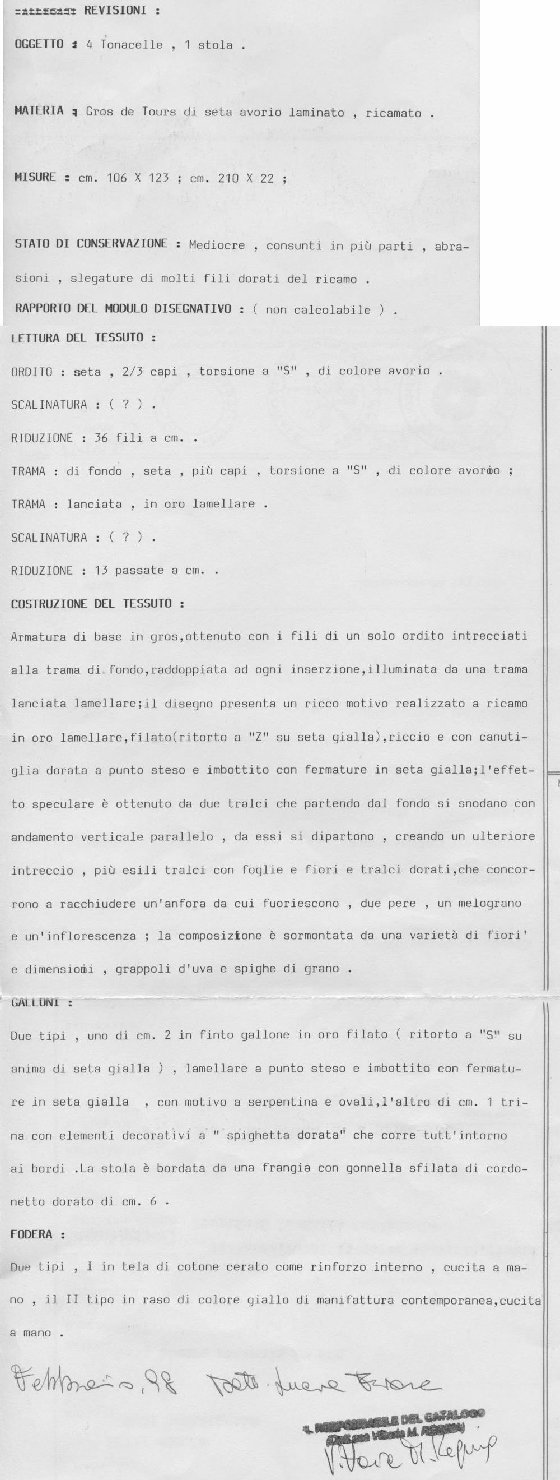 parato - manifattura Italia meridionale (seconda metà sec. XVIII)