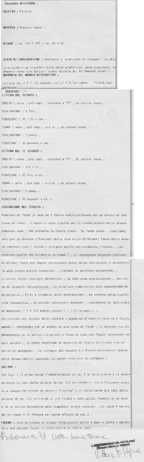 piviale - manifattura Italia meridionale (secc. XVIII/ XIX)