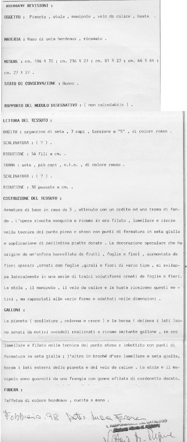 parato, insieme - manifattura napoletana (primo quarto sec. XIX)