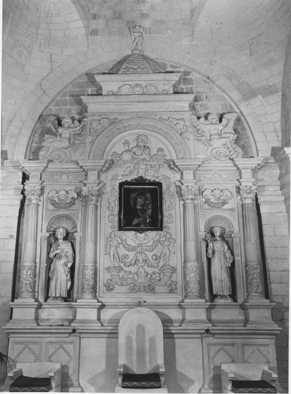 cornice di pala d'altare - bottega lucana (fine/inizio secc. XVI/ XVII)