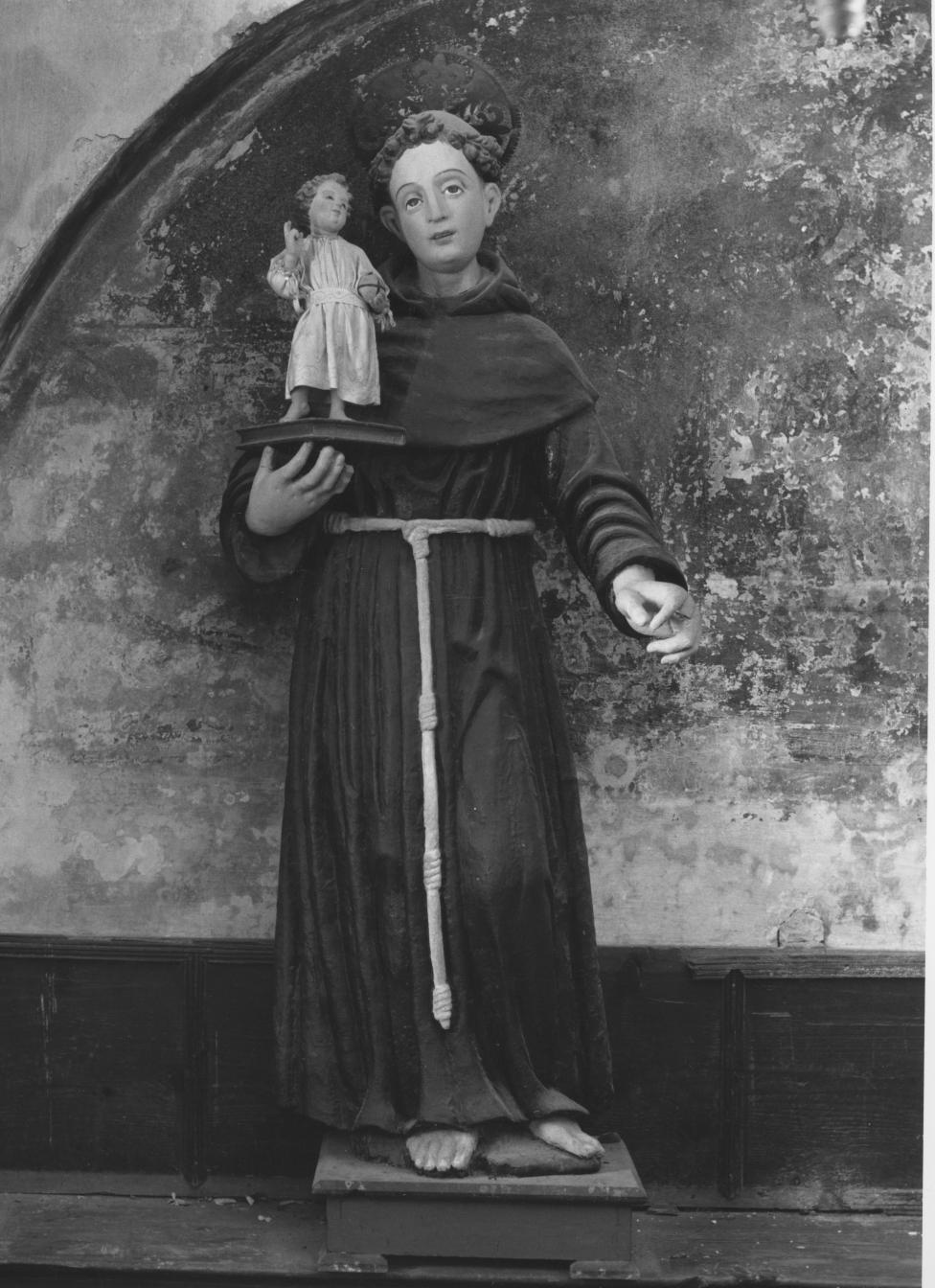 Sant'Antonio da Padova (statua) - bottega Italia meridionale (fine/inizio secc. XVI/ XVII)