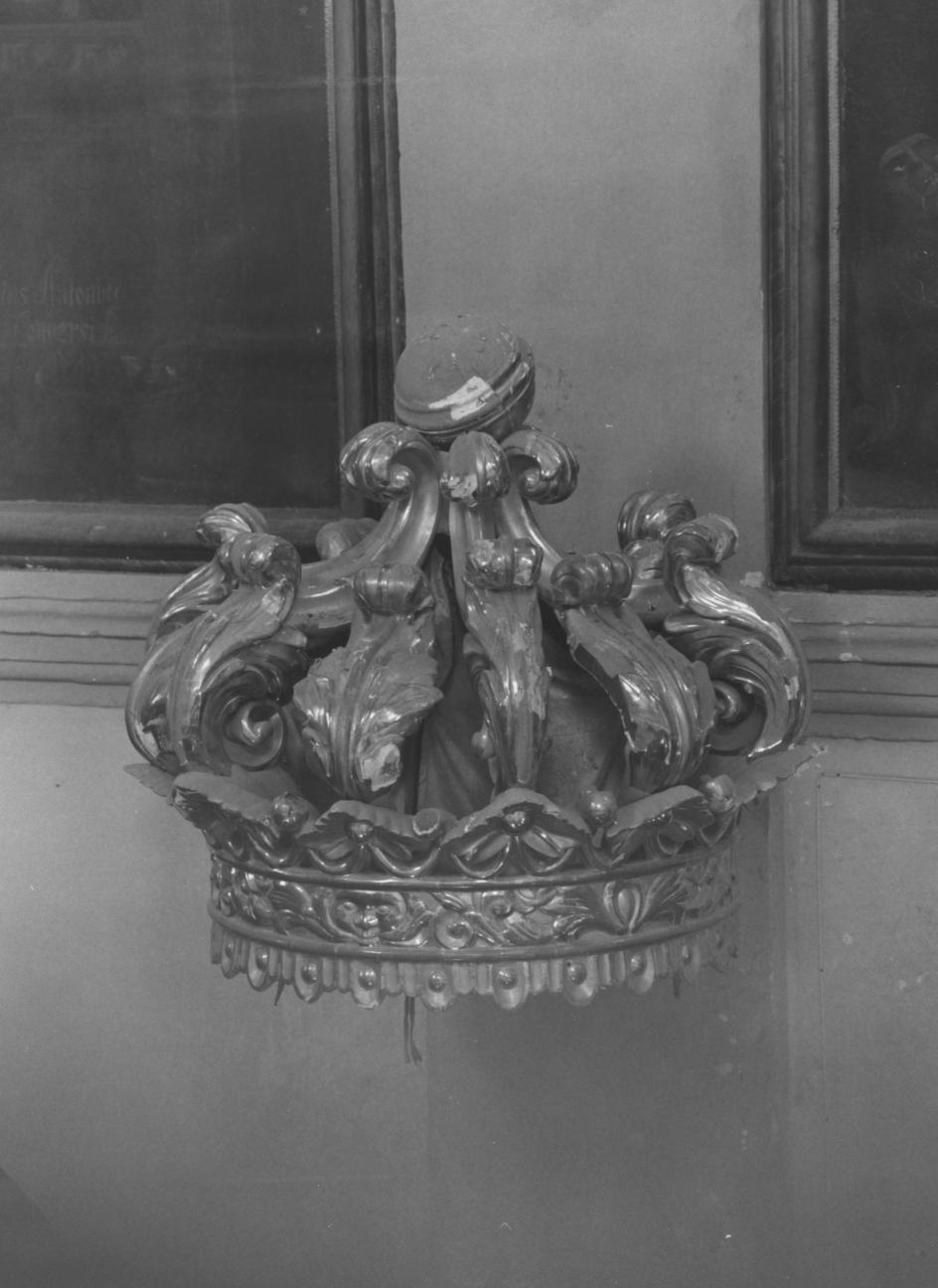 corona pensile - bottega napoletana (seconda metà sec. XIX)