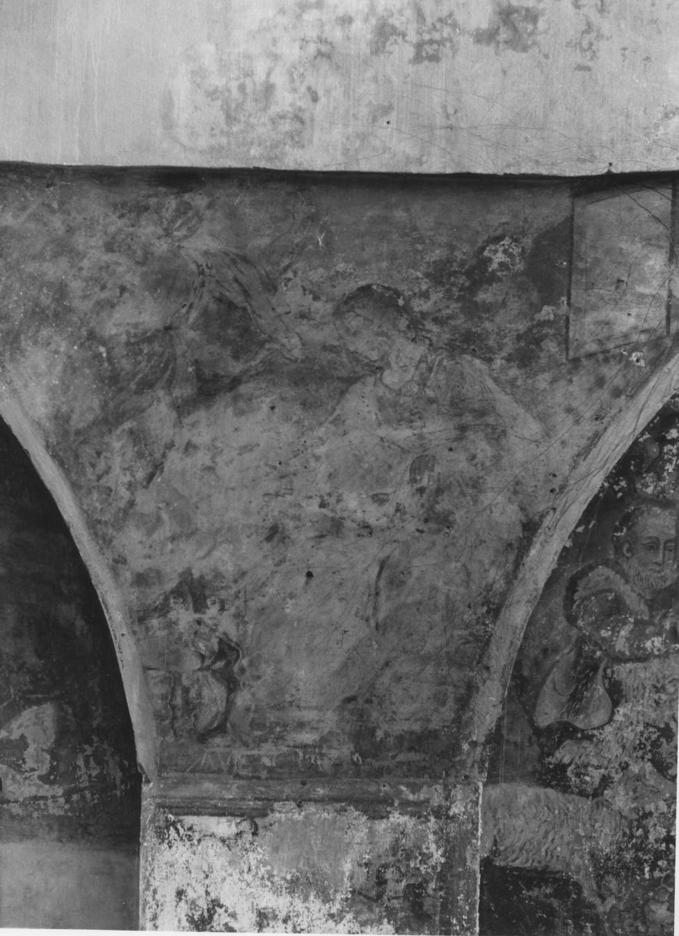 Annunciazione (decorazione pittorica) - bottega Italia meridionale (inizio sec. XVII)