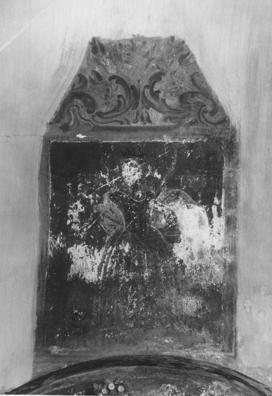 Madonna (decorazione pittorica) - bottega Italia meridionale (sec. XVII)