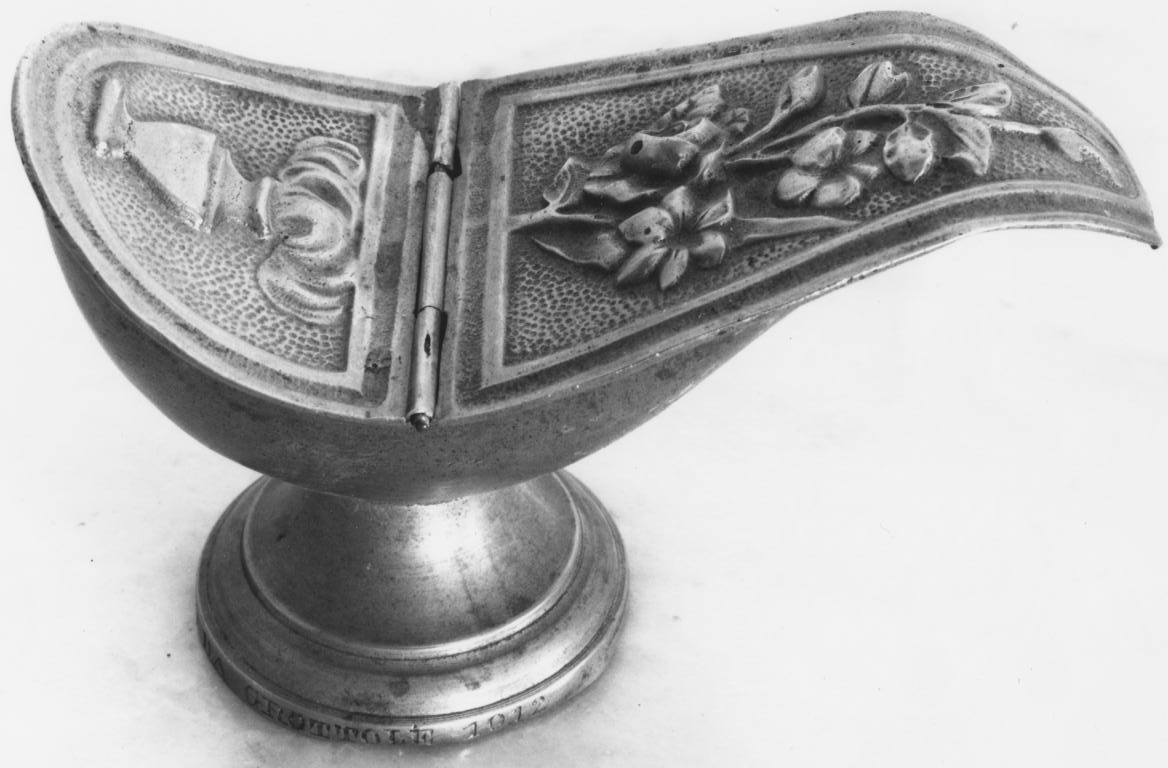 navicella portaincenso - a lucerna - bottega napoletana (prima metà sec. XIX)