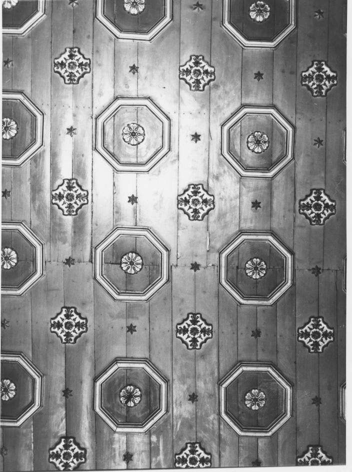 soffitto a cassettoni - bottega Italia meridionale (sec. XIX)